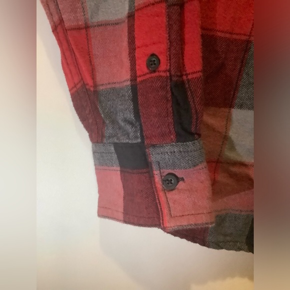 Tony Hawk Boy's Flannel Button Long Sleeve Shirt Size Red Black Grey XL - Picture 5 of 6